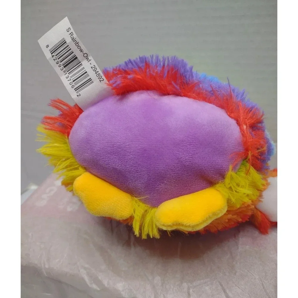 Valentine XOXO Owl‎ Plush Gold Glitter Eyes Soft Fuzzy Rainbow Color 6